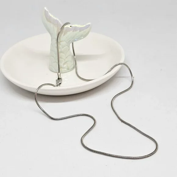 925 Sterling Silver 1mm Snake Chain Necklace 18" - Picture 11 of 12